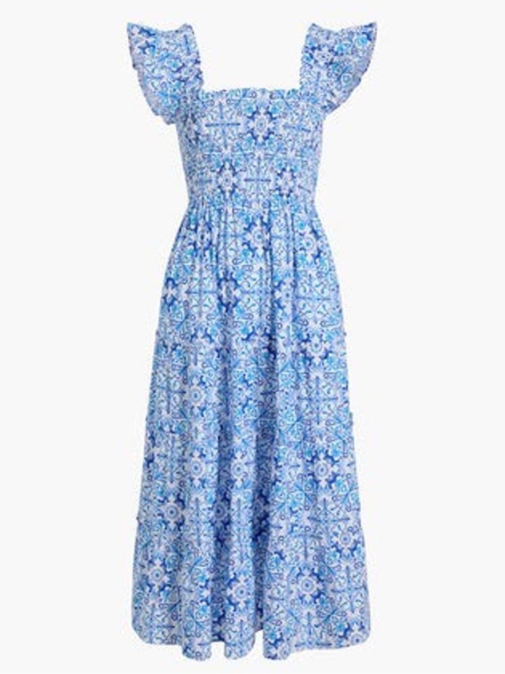Hill House Home Ellie Nap Dress in Blue Mosaic - Picture 2 of 7